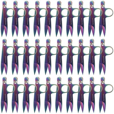 JubileeYarn Professional Multi-Purpose Titanium Precision Trimmer - Rainbow - 30 Pairs