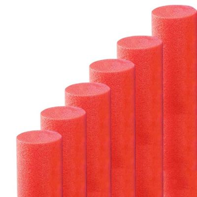 Floating Pool Noodles Foam Tube, Thick Noodles for Floating, Swimming Pool Accessories, 47 Inches Long (Red, 6-Pack)