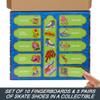 Hot Wheels Skate Fingerboards 10-Pack, Set of 10 Finger Skateboards with 5 Pairs of Removable Skate Shoes for Kids, Hot Wheels-Themed Graphics view 3