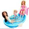 Barbie Doll & Pool Playset, Brunette in Seafoam Blue One-Piece Swimsuit with Pool, Slide, Towel & Drink Accessories view 4