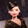 Barbie Inspiring Women Doll, Kristi Yamaguchi Collectible in 1992 Winter Olympics Costume, Sparkly Black and Gold Leotard and White Skates view 2