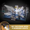 MEGA The Beatles Building Set with 681 Pieces, 4 Poseable Action Figures and Ed Sullivan Stage, with LED Lights, for Adult Collectors view 3