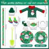 Jenaai 9 Pcs Christmas Accessories Set Christmas Clothing Includes Ear Muffs, Scarf, Sweater, Boot, Inflatable Snow Tube, Mask, Hat, Ice Skates, Shovel for Decor view 2