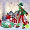 Jenaai 9 Pcs Christmas Accessories Set Christmas Clothing Includes Ear Muffs, Scarf, Sweater, Boot, Inflatable Snow Tube, Mask, Hat, Ice Skates, Shovel for Decor view 3