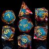 ARUOHHA Liquid Core DND Dice Set, 7pcs Resin Sharp Edged Dice RPG Red Blue Polyhedral D and D Dice with Gift Box, Role Playing Dice Set D20 D12 D10 D8 D6 D4 view 2