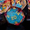ARUOHHA Liquid Core DND Dice Set, 7pcs Resin Sharp Edged Dice RPG Red Blue Polyhedral D and D Dice with Gift Box, Role Playing Dice Set D20 D12 D10 D8 D6 D4 view 3