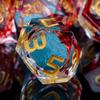 ARUOHHA Liquid Core DND Dice Set, 7pcs Resin Sharp Edged Dice RPG Red Blue Polyhedral D and D Dice with Gift Box, Role Playing Dice Set D20 D12 D10 D8 D6 D4 view 4