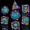 ARUOHHA Liquid Core DND Dice Set, 7pcs Resin Sharp Edged Dice RPG Purple Polyhedral D and D Dice with Gift Box, Role Playing Dice Set D20 D12 D10 D8 D6 D4 view 2