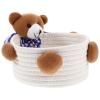 ibasenice Woven Rope Storage Basket Cute Multi-purpose Organizer for Snacks Cosmetics and Gardening for Desktop Home Decor view 1