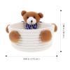 ibasenice Woven Rope Storage Basket Cute Multi-purpose Organizer for Snacks Cosmetics and Gardening for Desktop Home Decor view 4