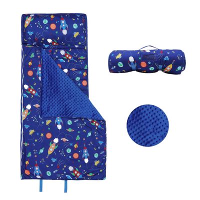 Sleeping Nap Mat with Removable Blanket,Extra Thick Large 2 in 1 Slumber Bags for Boys Girls,Nap Mat for Preschool Travel Camping