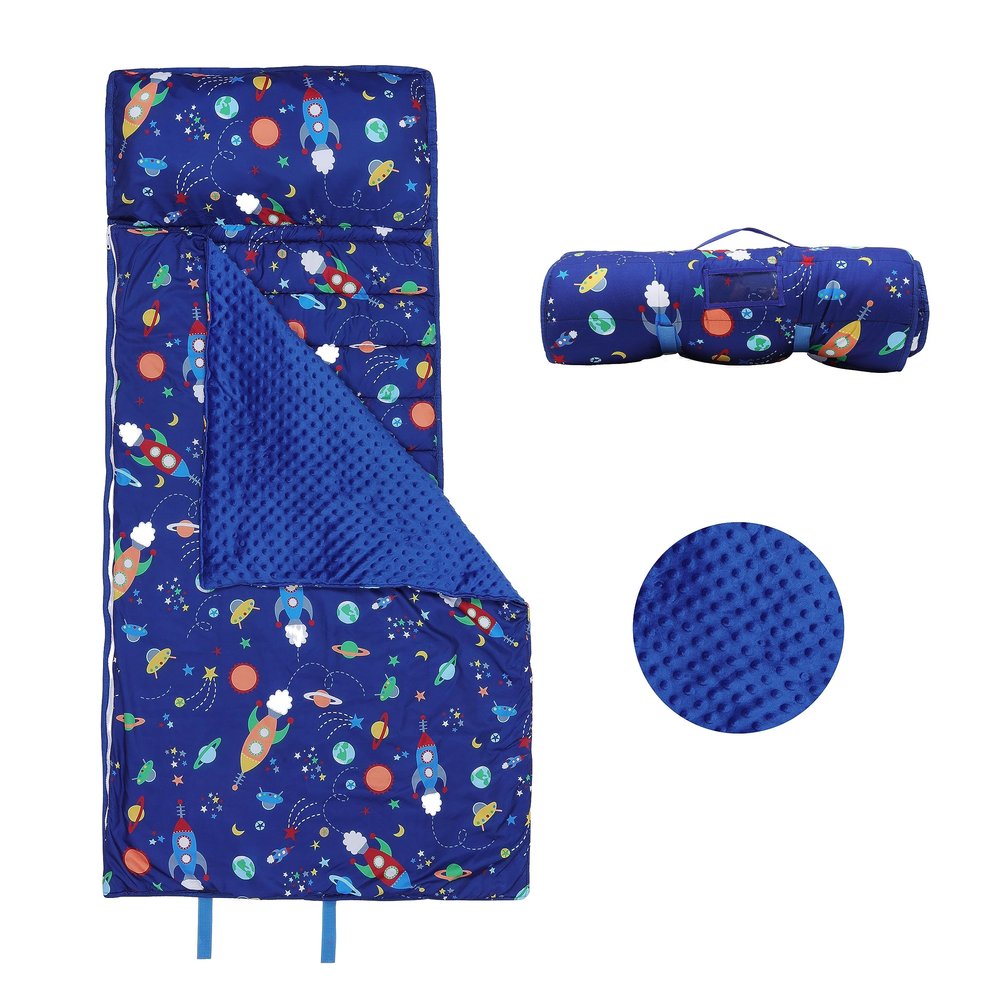 Sleeping Nap Mat with Removable Blanket,Extra Thick Large 2 in 1 Slumber Bags for Boys Girls,Nap Mat for Preschool Travel Camping
