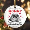 Personalized Christmas Ornament for First Mom Mommy from The Bump Family Merry Christmas Mommy Baby Ultrasound Custom Name Photo Pregnancy Gifts Tree Hanging Ornament On Christmas view 2