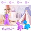 Leyndo 2 Pcs Dinosaur Bouncy Hopper Inflatable Ride on Bouncing Dinosaur Animal Jumping Toys with Pump Dinosaur Ride on Hopping Toys for 2 + Years Old Girls Boys, 2 Colors view 4