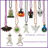 Becfupo 100Pcs Halloween Bead Necklaces Bulk In Multiple-Shapes, Purple Orange Black Beads Necklaces With Pumpkin Ghost Pendants For Halloween Party Favors, Halloween Party Decoration view 4