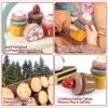 Wooden Cake Toys Tea Party Set, Desserts Food Toy with Cupcake Stand, Kids Pretend Play Kitchen Accessories, Wooden Play Food Set Toy Baking Gift for 3 4 5 Years Old Girls Boys view 3