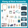 29 Pcs Doctor Kit for Toddlers 3-5 Pretend Play Toys Dentist Set Vet Medical Mobile Cart with Sound & Light Xray Stethoscope Toddler Doctor Play Set 3 4 5 Year Old Girls Gift Christmas view 3