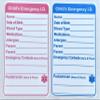 2.5x4 inch 20PCS Infant in Case of Emergency Stickers Child Emergency Contact Car Seat Safety Alert Attachment Stickers view 1