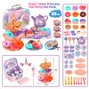 55Pcs Tea Party Set for Little Girls, Princess Tea Party Set, Unicorn Kid Tin Tea Set,Kids Kitchen Pretend Toy, Toddler Tea Party Set for Girl 3-5, Tea Party Easter Birthday Gift for 4 Year Old view 2