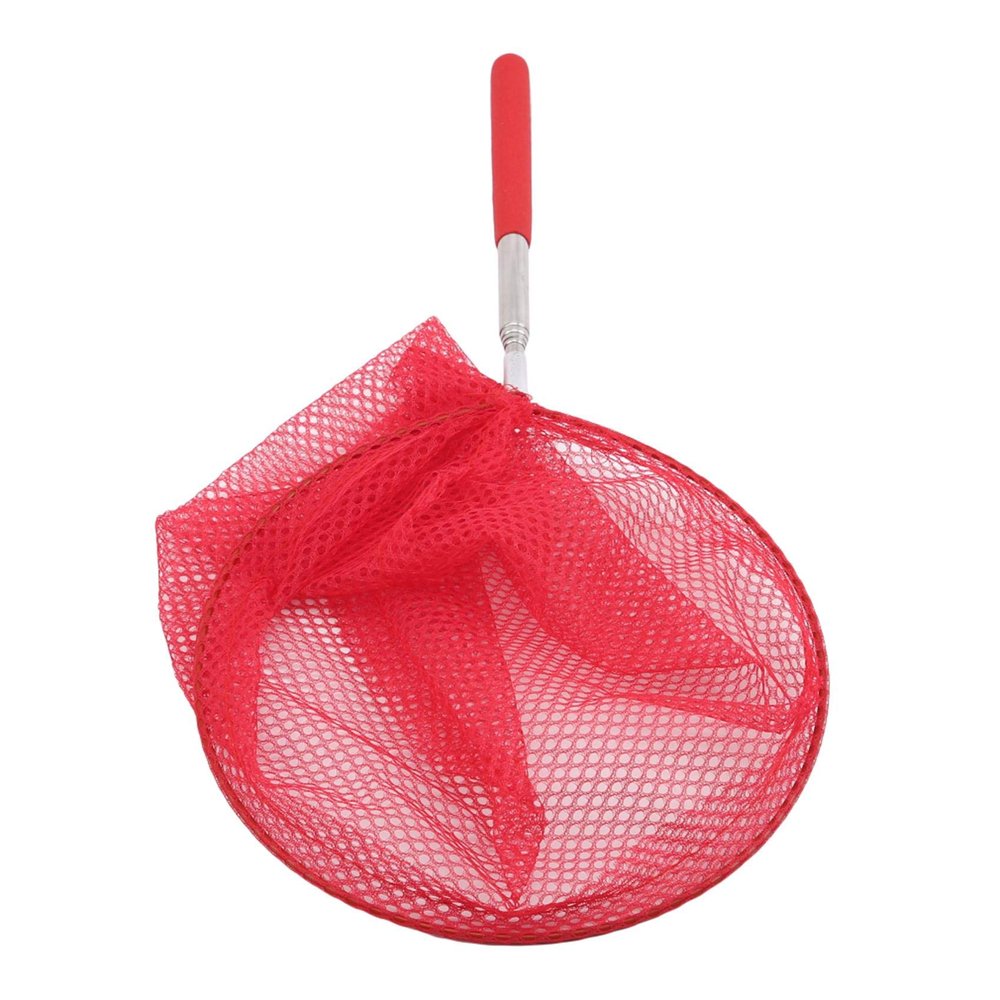 Essencedelight Telescopic Butterfly Net Dragonfly Nets Insect Collecting Net Bug Catching Net Extendable Bird Net Fishing Nets Outdoor Tools,red