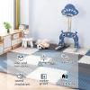 12 Pcs Soft Foam Floor Tiles with Edgings,12 X 12 Inch Carpet Surface Water Proof Puzzle Mats,Interlocking Foam Carpet Non-Slip Texture Mats(Size:12x12x1in,Color:Purple) view 3