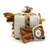 LES DGLINGOS - Speculos Le Tigre Fabric Activity Cube - Sound and Tactile Awakening Toy for Baby - Development Toy - Birth Gift - 12cm - Ochre view 3