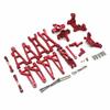 Compatible with Hyper GO RC Car Parts, Metal Upgrade Retrofitting Accessories, Vulnerable Wearing Suit with Shock Mounts, for MJX H16BM H16GT H16DR 16207 16208 16209 16210 1/16 RC Car (Red) view 1