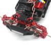Compatible with Hyper GO RC Car Parts, Metal Upgrade Retrofitting Accessories, Vulnerable Wearing Suit with Shock Mounts, for MJX H16BM H16GT H16DR 16207 16208 16209 16210 1/16 RC Car (Red) view 2