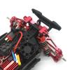 Compatible with Hyper GO RC Car Parts, Metal Upgrade Retrofitting Accessories, Vulnerable Wearing Suit with Shock Mounts, for MJX H16BM H16GT H16DR 16207 16208 16209 16210 1/16 RC Car (Red) view 3