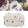 Baby Stroller Storage Bag, Zipper Stroller Storage Bag Stroller Hand Bag Embroidery Reusable Handbag Nappy Bag Stroller Hanging Bag (Bear Bag) view 4
