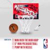 Franklin Sports NBA Washington Wizards Over The Door Basketball Hoop - Kids Indoor Hoop with Mini Basketball - NBA Fan Shop Toy for Bedroom + Office - Over The Door Set view 2