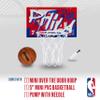 Franklin Sports NBA Philadelphia 76ers Over The Door Basketball Hoop - Kids Indoor Hoop with Mini Basketball - NBA Fan Shop Toy for Bedroom + Office - Over The Door Set view 2