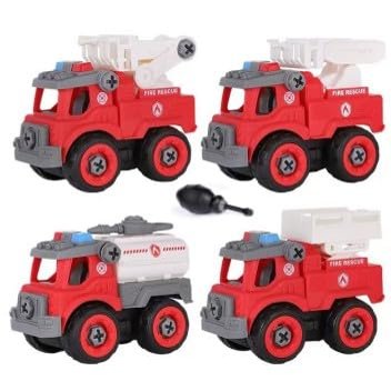 HANBO Take Apart Toys with Assembly Tools for Kids Ages 3+ (fire Engines)