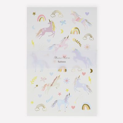 Meri Meri Unicorn Tattoo Sheets (Pack of 2)