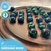 30cm Diameter WOODEN SOLITAIRE BOARD GAME with SEA TURTLE GLASS MARBLES | classic wooden solitaire game | strategy board game | family board game | games for one | board games view 2