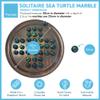 30cm Diameter WOODEN SOLITAIRE BOARD GAME with SEA TURTLE GLASS MARBLES | classic wooden solitaire game | strategy board game | family board game | games for one | board games view 4