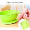 100% BPA Free Silicone Suction Bowl with Lid Baby Food Container and Storage First Stage Self Feeding Essential for Toddlers and Kids (Milk White) view 4