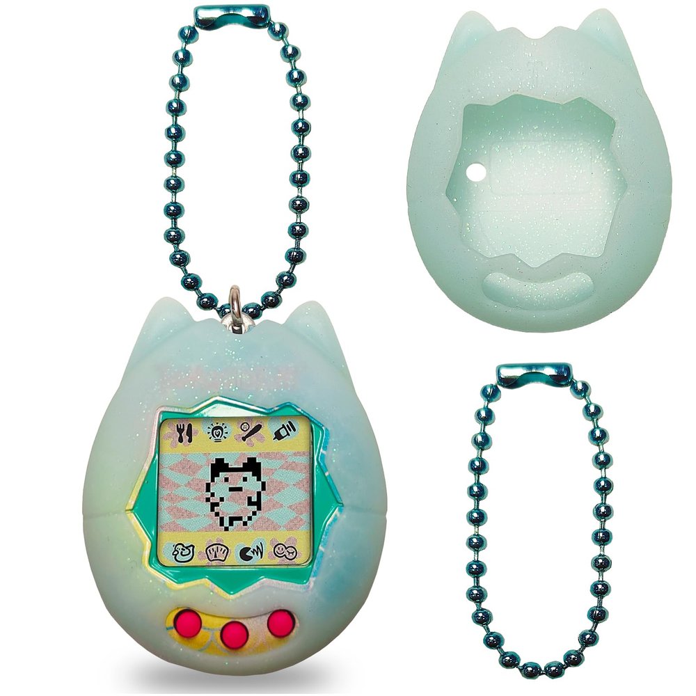 JCHPINE Silicone Cover Case for Tamagotchi Original Digital Pet, Protective Sleeve Skin for Original Tamagotchi Electronic Pet Toys Accessories (Only Case) (Blue)