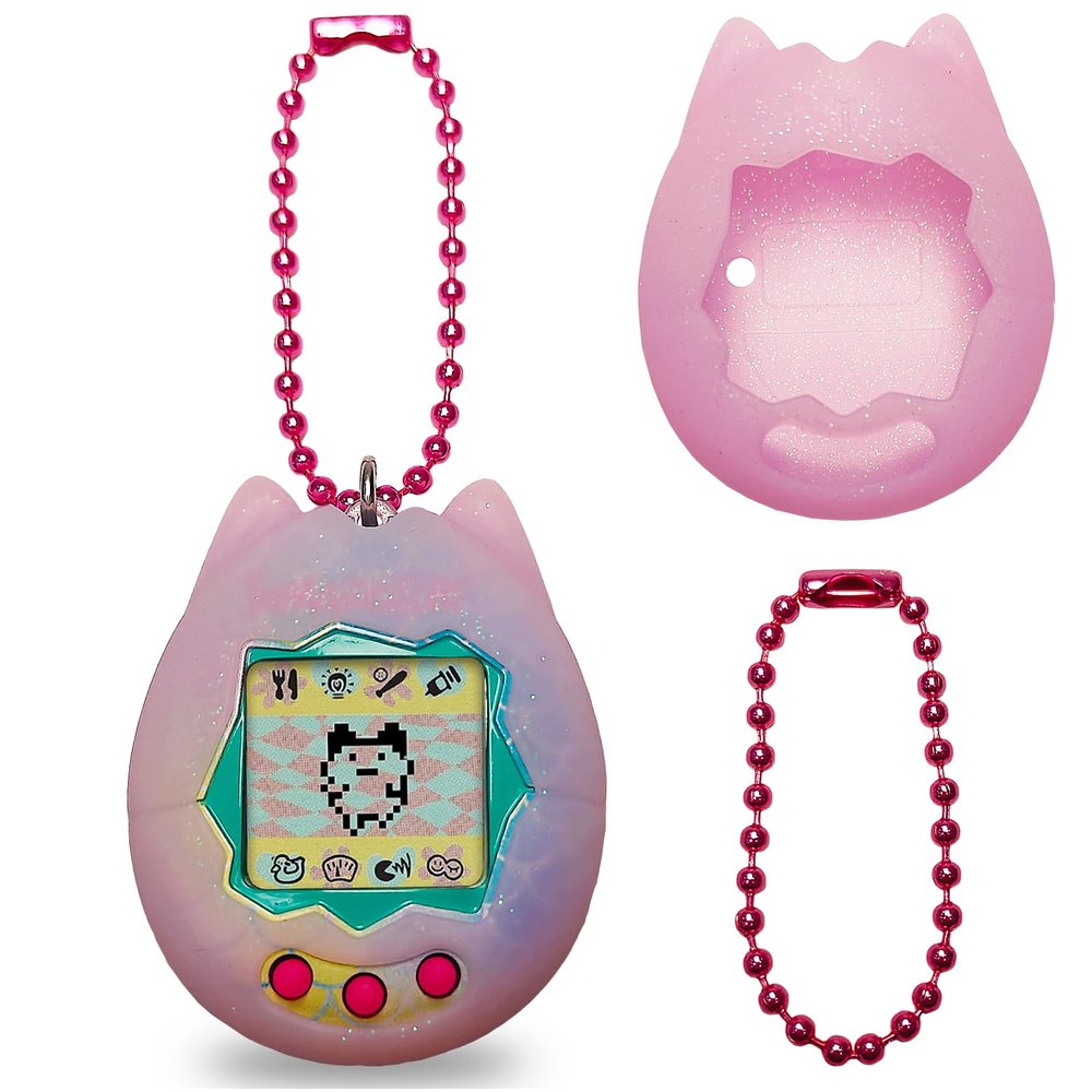 JCHPINE Silicone Cover Case for Tamagotchi Original Digital Pet, Protective Sleeve Skin for Original Tamagotchi Electronic Pet Toys Accessories (Only Case) (Purple)