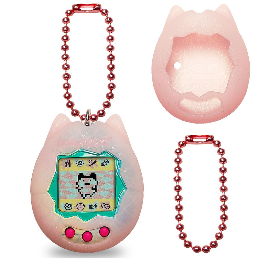 JCHPINE Silicone Cover Case for Tamagotchi Original Digital Pet, Protective Sleeve Skin for Original Tamagotchi Electronic Pet Toys Accessories (Only Case) (Pink)