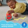 Fisher-Price Baby Toy Chime & Ride Fire Truck Push-Along Vehicle with Fine Motor Activities for Infants Ages 6+ Months view 2