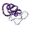 Anderson's Purple and White Paw Beads, 38 Inches, Set of 24, Fan Gear, Birthdays, Homecoming, Game Days, Sports Fan Gear,School Spirit, Football Cheerleader Accessories view 1