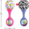 Fisher-Price Newborn Toys Rattle n Rock Maracas, 2 Soft Musical Instruments for Developmental Play Babies Ages 3+ Months, Pink & Purple view 3