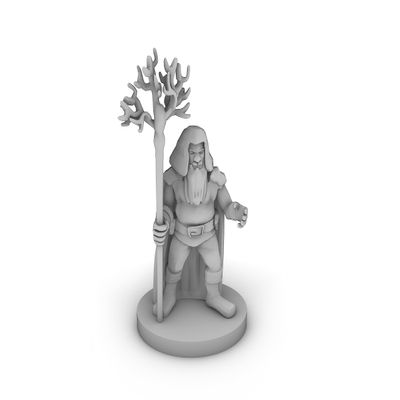 Dwarf Druid Tabletop DND Gaming Miniature