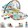 Fisher-Price Baby Musical Toy Set Glow and Grow Kick & Play Piano Gym Blue Playmat with 2 Rattle Maracas for Newborns Ages 0+ Months view 1
