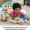 Fisher-Price Baby Musical Toy Set Glow and Grow Kick & Play Piano Gym Blue Playmat with 2 Rattle Maracas for Newborns Ages 0+ Months view 3