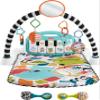 Fisher-Price Baby Musical Toy Set Glow and Grow Kick & Play Piano Gym Blue Playmat with 2 Rattle Maracas for Newborns Ages 0+ Months view 4