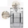 Trolley Platform Truck Heavy Load Capacity Stainless Steel Truck with Folding Handle and Silent Swivel Tires for Moving Platform Cart (C view 4