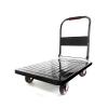 Platform Trolley Folding Platform Truck with Plastic Panel Metal Handle Silent Wheels Moving Pulsero Cart for Warehouse Garage Large Load Capacity Trolley Silver view 1