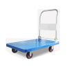 Wheelbarrow Platform Truck Steel and Plastic 2 Layers Deck Deck with 4 Wheels and Folding Handle Large Load Capacity Dolly for Moving Platform Cart ( Size : 66 view 1